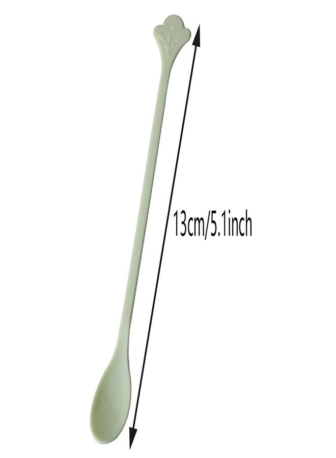 AXLIZER Coffee Spoon 100PCS 13cm/5.1Inch Mini Disposable Tea Sugar Spoons Plastic Food Grade Cocktail Stirrers Swizzle Sticks - Image 3