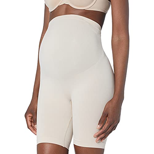 Lamaze Maternity Women's Support and Smoothing Mid-Thigh Length Shaping Short, Almond, Large - Image 1