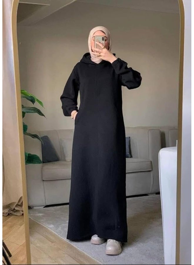 Winter dress for veiled women: Milton hoodie – a casual, loose, and modest design. - Image 3