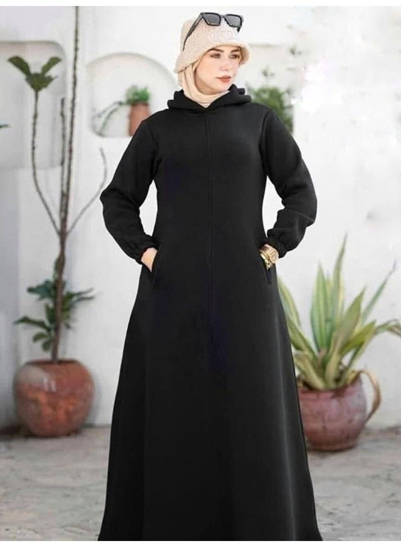Winter dress for veiled women: Milton hoodie – a casual, loose, and modest design. - Image 4