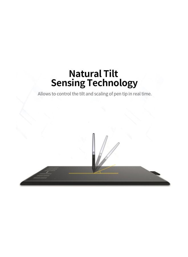 HUION Inspiroy H1060P Graphics Drawing Tablet with 8192 Pressure Sensitivity Battery-Free Stylus and 12 Customized Hot Keys, 10 x 6.25 inches Digital Art Tablet for Mac, Windows PC and Android Black - Image 4