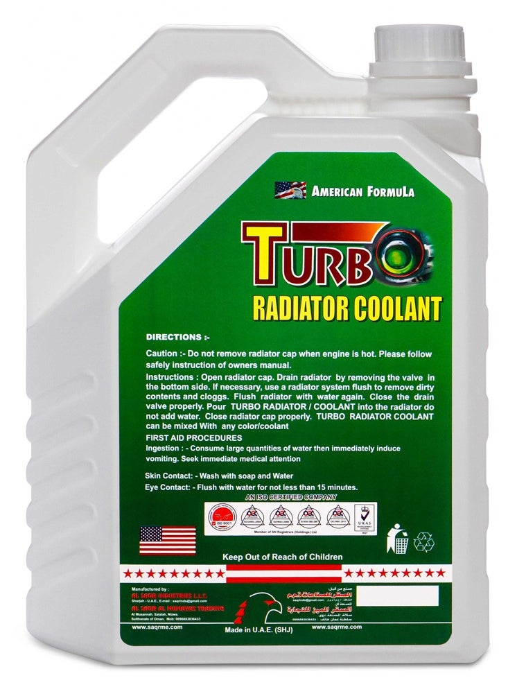 Turbo - American Formula Turbo Radiator Coolant 4 Liter's - Image 1