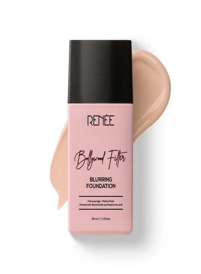 RENEE Bollywood Filter Blurring Liquid Foundation- Hazel Hush |Blurs Pores & Blemishes, Full Coverage, Matte Finish | Hydrates & Evens Skin Tone | With Niacinamide & Hyaluronic acid | 30ml - Image 1