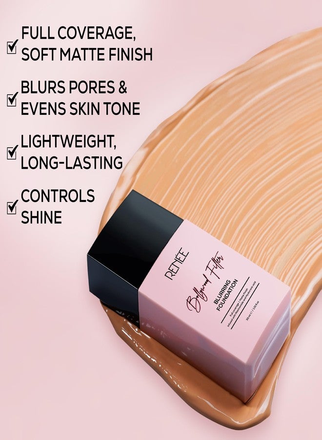 RENEE Bollywood Filter Blurring Liquid Foundation- Hazel Hush |Blurs Pores & Blemishes, Full Coverage, Matte Finish | Hydrates & Evens Skin Tone | With Niacinamide & Hyaluronic acid | 30ml - Image 2