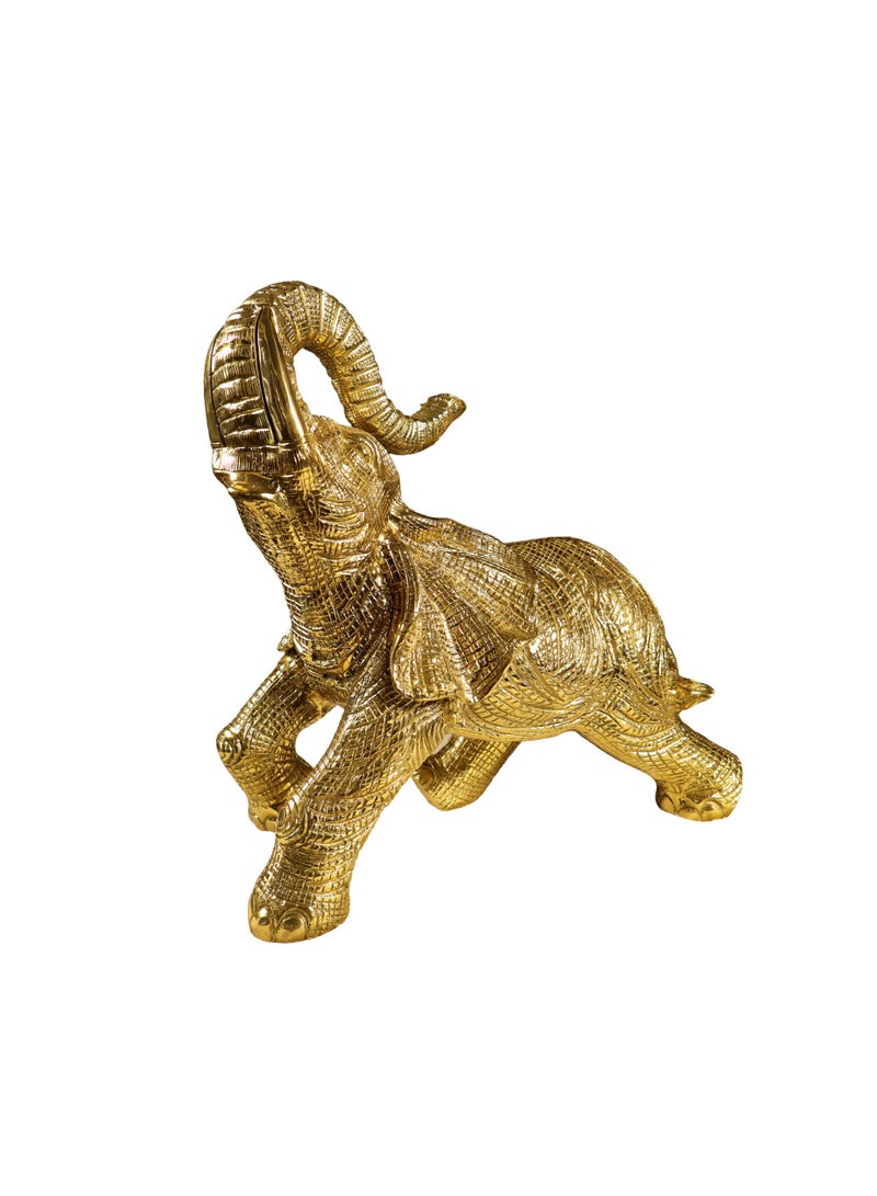 Handmade Solid Brass Elephant Statue, Luxury Home Decor Figurine, 6.5 KG - Image 1