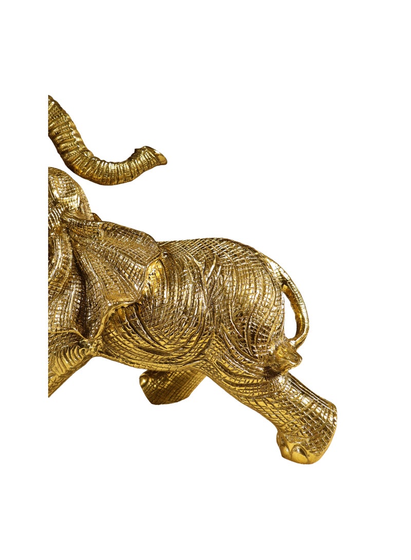 Handmade Solid Brass Elephant Statue, Luxury Home Decor Figurine, 6.5 KG - Image 4