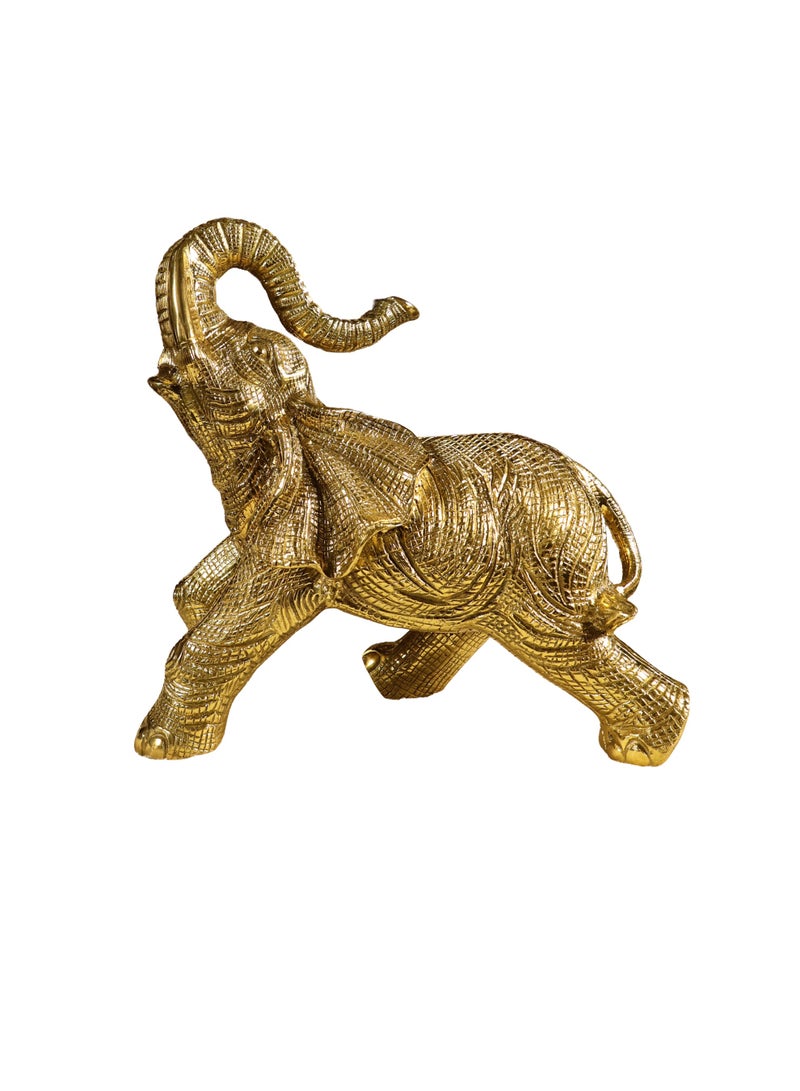 Handmade Solid Brass Elephant Statue, Luxury Home Decor Figurine, 6.5 KG - Image 5