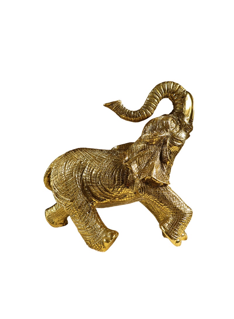 Handmade Solid Brass Elephant Statue, Luxury Home Decor Figurine, 6.5 KG - Image 2