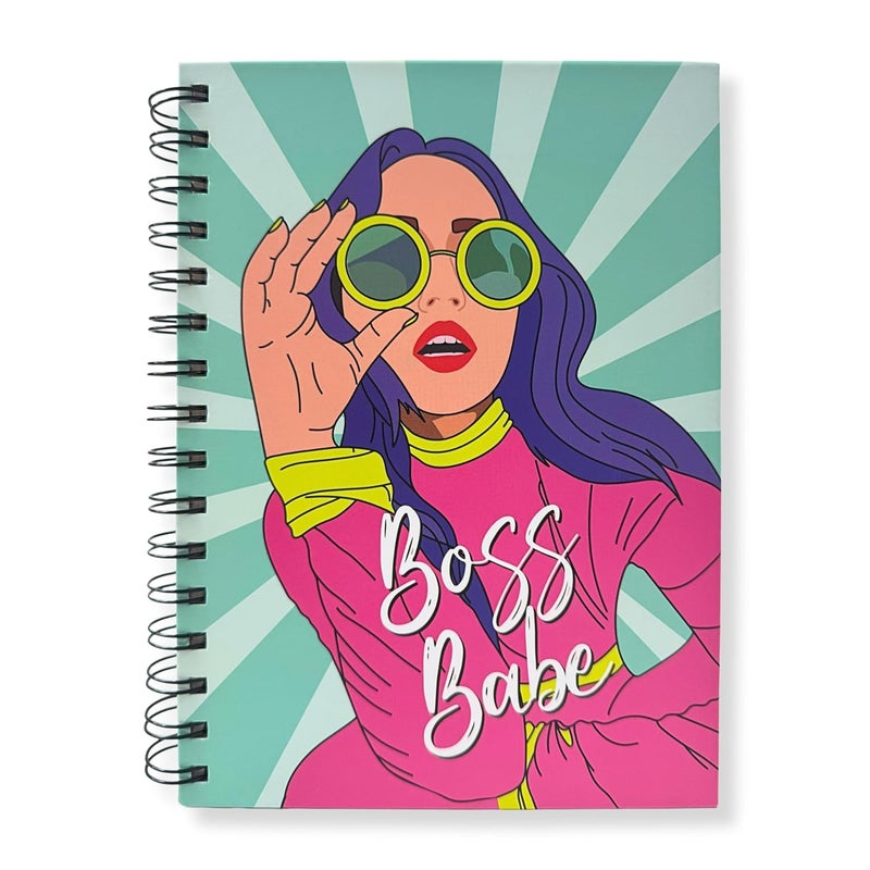 Articious Boss Babe Spiral Notebook | A5 Size 21x17 cm | 190 Ruled Pages | 80 GSM Thick Paper | Aesthetic Hardbound Journal for Writing, School, Office & Gifting - Image 3