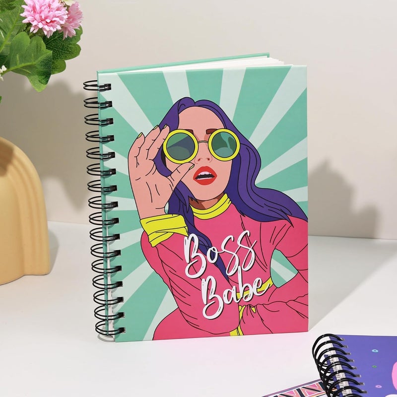 Articious Boss Babe Spiral Notebook | A5 Size 21x17 cm | 190 Ruled Pages | 80 GSM Thick Paper | Aesthetic Hardbound Journal for Writing, School, Office & Gifting - Image 5