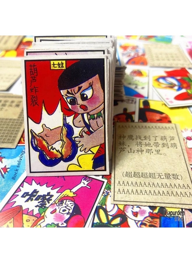 Classic 8090 Nostalgic Children's Toy Journey To The West Foreign Painting Foreign Film Doll Paper Game Card Smoke Card Crack-Color:100 Pieces Of Little Emperor [25 Non-duplicate Pictures]  - Image 5
