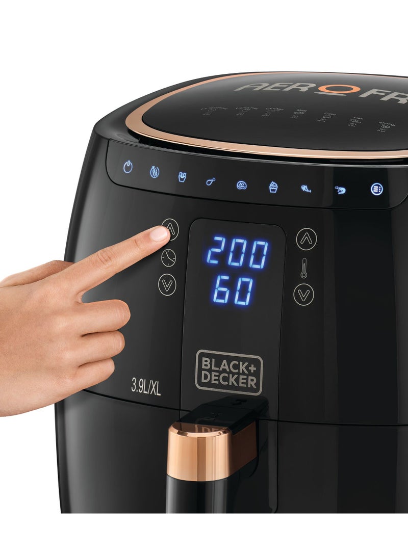 BLACK+DECKER Digital 7-in-1 Multifunction Air Fryer 1500W 8.6L/1.4Kg Capacity With Rapid Hot Air Circulation For Frying, Grilling, Broiling, Roasting, and Baking 5.5 L 1500 W AF5539-B5 Black - Image 3
