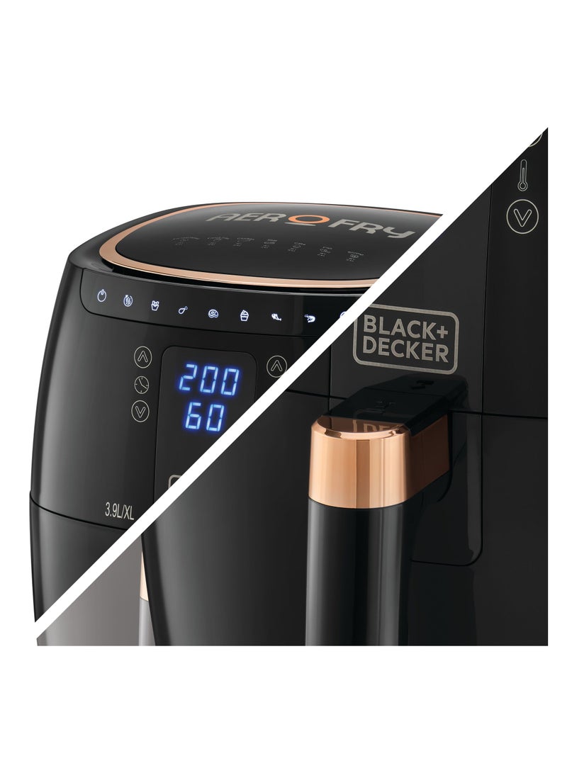 BLACK+DECKER Digital 7-in-1 Multifunction Air Fryer 1500W 8.6L/1.4Kg Capacity With Rapid Hot Air Circulation For Frying, Grilling, Broiling, Roasting, and Baking 5.5 L 1500 W AF5539-B5 Black - Image 5