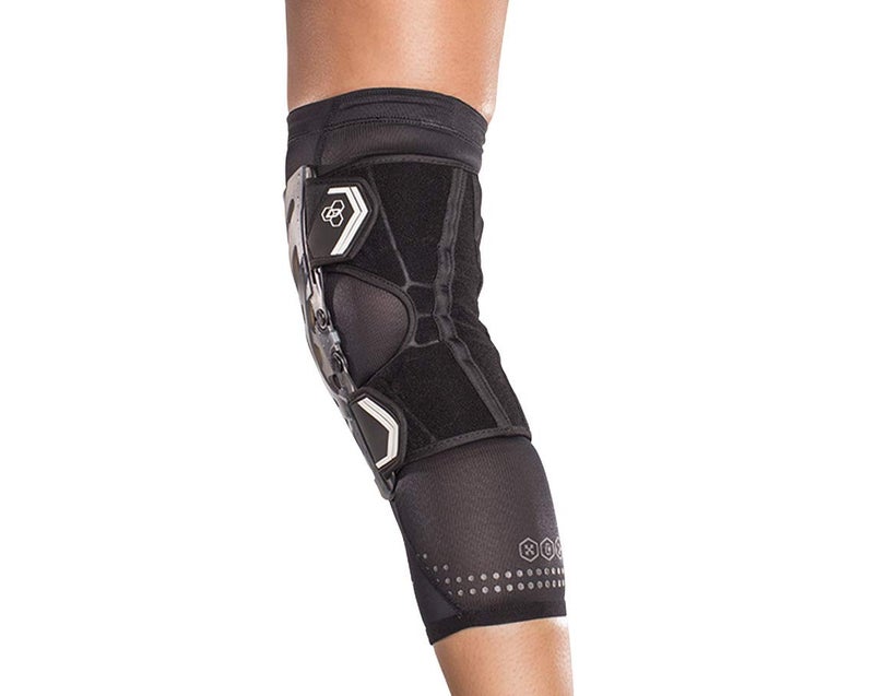 DonJoy Performance WEBTECH Knee Support Brace for Men and Women | Knee Pain Relief Support with Compression Undersleeve | Silicone Web Technology with Silicone Web Technology: Black, Medium - Image 3