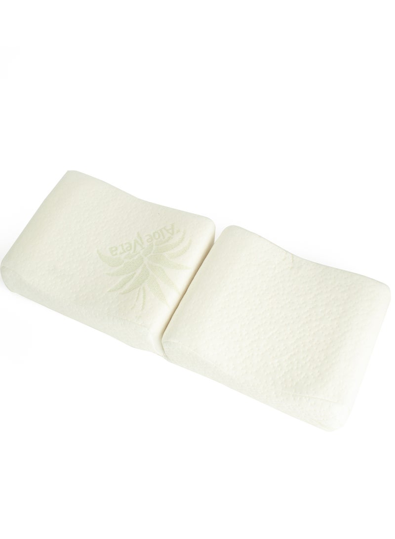 ARINA The 8x6x10 cm comfortable leg pillow is made of high quality memory foam to provide perfect support, evenly distribute weight, relieve pressure on joints, trauma pain, back and spine.  - Image 2