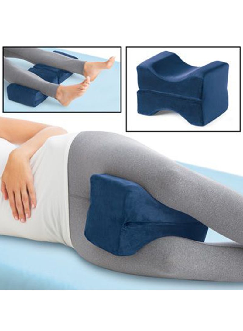 ARINA The 8x6x10 cm comfortable leg pillow is made of high quality memory foam to provide perfect support, evenly distribute weight, relieve pressure on joints, trauma pain, back and spine.  - Image 1