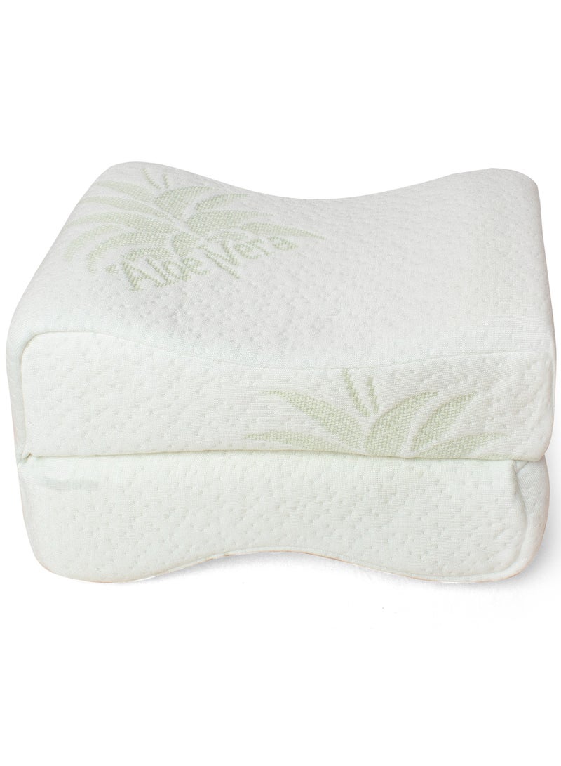 ARINA The 8x6x10 cm comfortable leg pillow is made of high quality memory foam to provide perfect support, evenly distribute weight, relieve pressure on joints, trauma pain, back and spine.  - Image 3