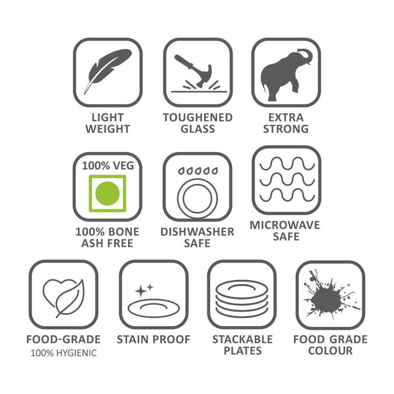 Phezent أطباق سيراميك فيزنت باسكو للعشاء مع كاتوري 5 قطع 2 أطباق عشاء 2 وعاء كاتوري 1 وعاء تقديم آمن في غسالة الصحون والميكروويف مجموعات عشاء مجموعة عشاء سيراميك مجموعة أوعية مجموعات أدوات المائدة - Image 3