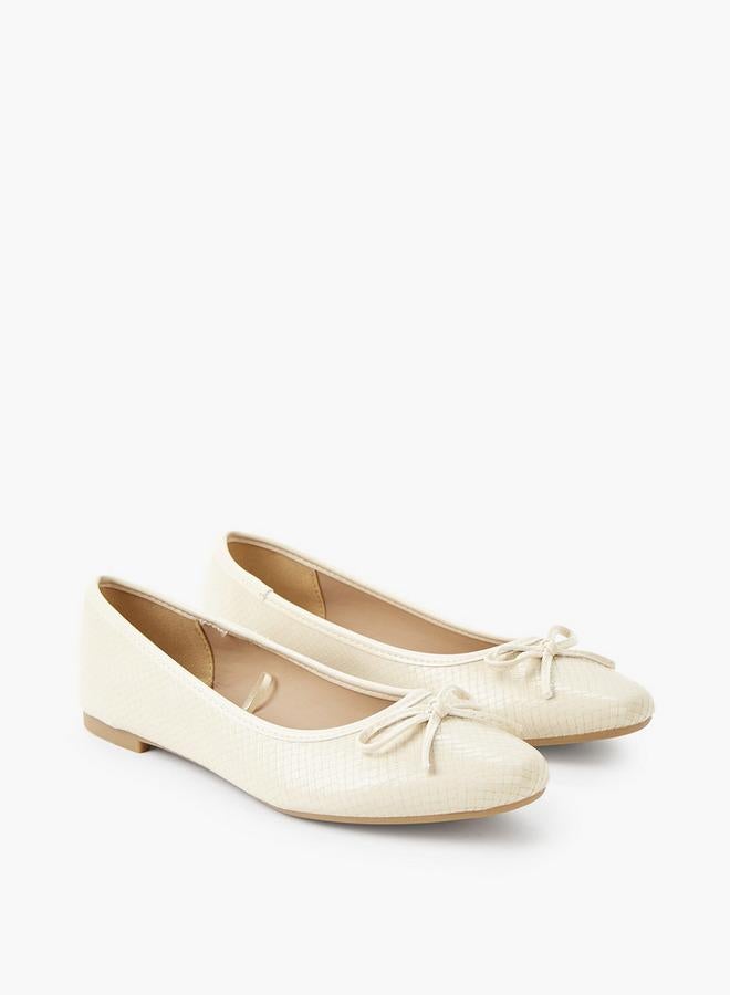 Flora Bella By Shoexpress Women Bow Accent Ballerina Shoes - Image 1