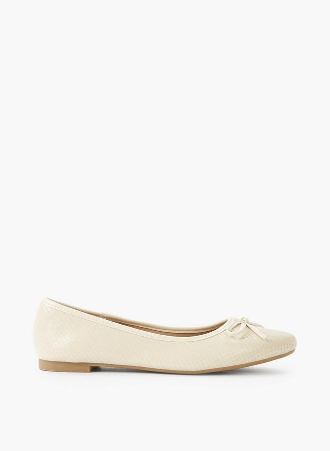 Flora Bella By Shoexpress Women Bow Accent Ballerina Shoes - Image 3