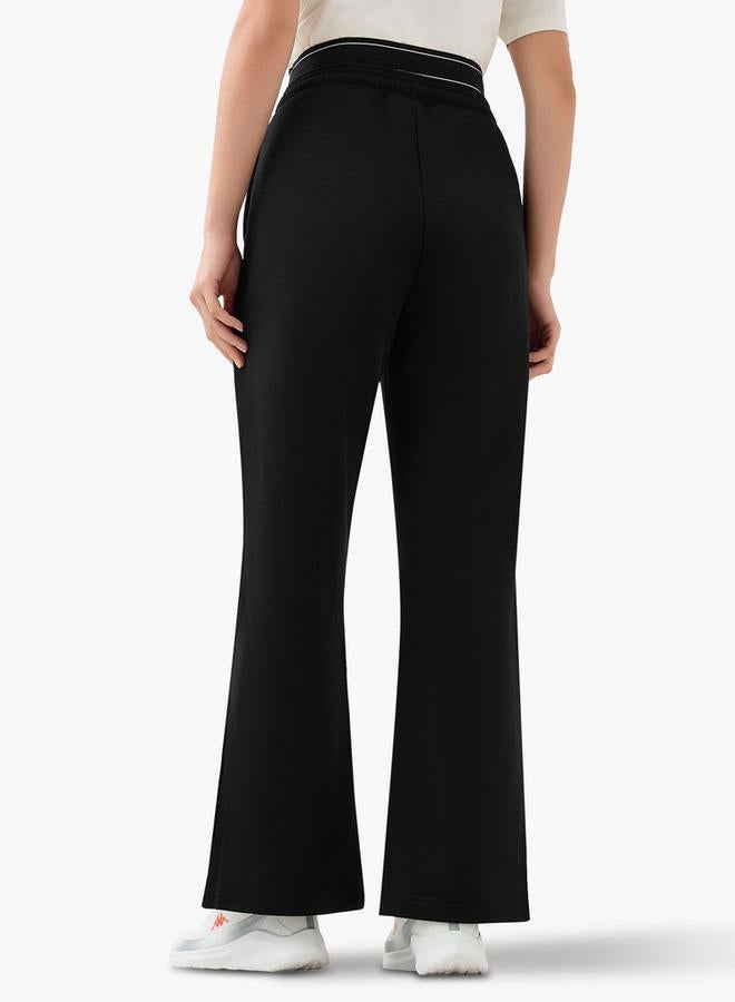 Kappa Slit Accent Flared Track Pants with Pockets - Image 3