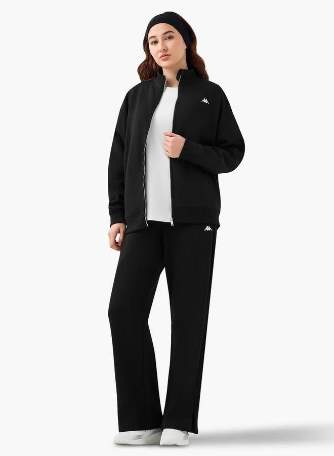 Kappa Kappa Slit Accent Flared Track Pants with Pockets