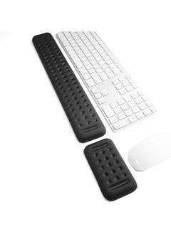 ZUKIMM Wrist Pad for Keyboard and Mouse - Wrist Rest Support for Keyboard - Cushion Memory Foam Mouse Pad for Home, Office - Gaming Computer, Laptop (Pack of 2 - Black)  - Image 1