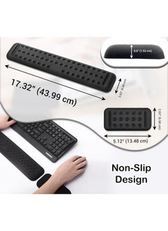 ZUKIMM Wrist Pad for Keyboard and Mouse - Wrist Rest Support for Keyboard - Cushion Memory Foam Mouse Pad for Home, Office - Gaming Computer, Laptop (Pack of 2 - Black)  - Image 4