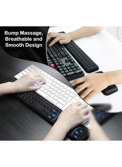 ZUKIMM Wrist Pad for Keyboard and Mouse - Wrist Rest Support for Keyboard - Cushion Memory Foam Mouse Pad for Home, Office - Gaming Computer, Laptop (Pack of 2 - Black)  - Image 3