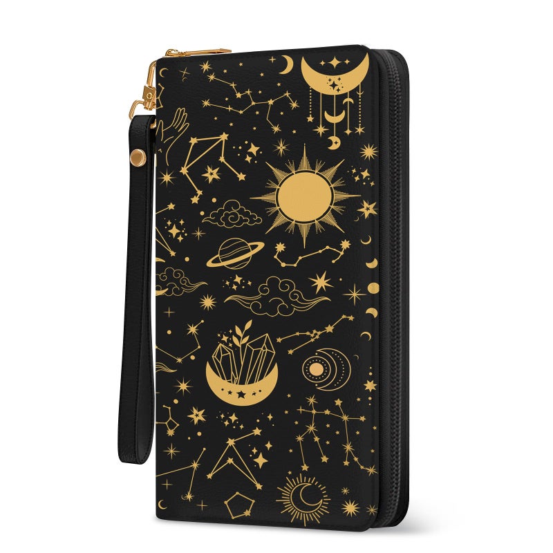 Vorruil Womens Wallet Goth Gothic, Witchy Moon RFID Blocking Wristlet Wallets for Women, Ladies Purse with Zip Around Credit Card Holder and 10 Card Slots & ID Window, Large Capacity Women's Clutch Organizer - Image 1