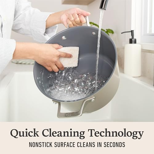 Calphalon® Premier Ceramic Nonstick 7-Qt. Dutch Oven with Lid, Mushroom Grey - Image 2