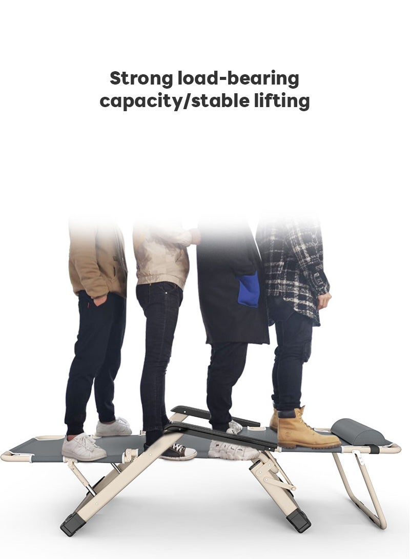 Sharpdo Outdoor Camping Home Office Folding Bed, Suitable for Camping, Beach, Outdoor Activities 60*90*178CM - Image 4