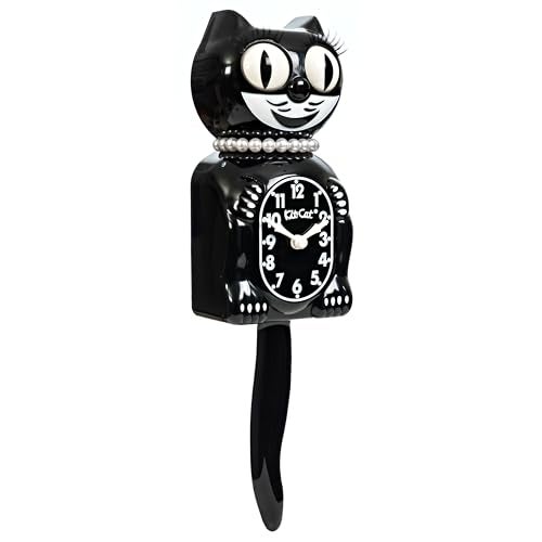 Kit Cat Klock Kit-Cat Clock Limited Edition Classic Black Lady - Cat Clock with Moving Eyes and Tail, Battery Operated Wall Clock, Made in USA, Modern Clock - Image 2