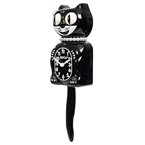 Kit Cat Klock Kit-Cat Clock Limited Edition Classic Black Lady - Cat Clock with Moving Eyes and Tail, Battery Operated Wall Clock, Made in USA, Modern Clock - Image 3