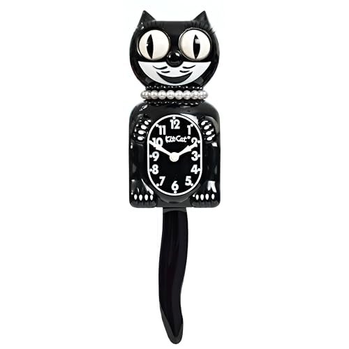 Kit Cat Klock Kit-Cat Clock Limited Edition Classic Black Lady - Cat Clock with Moving Eyes and Tail, Battery Operated Wall Clock, Made in USA, Modern Clock - Image 5