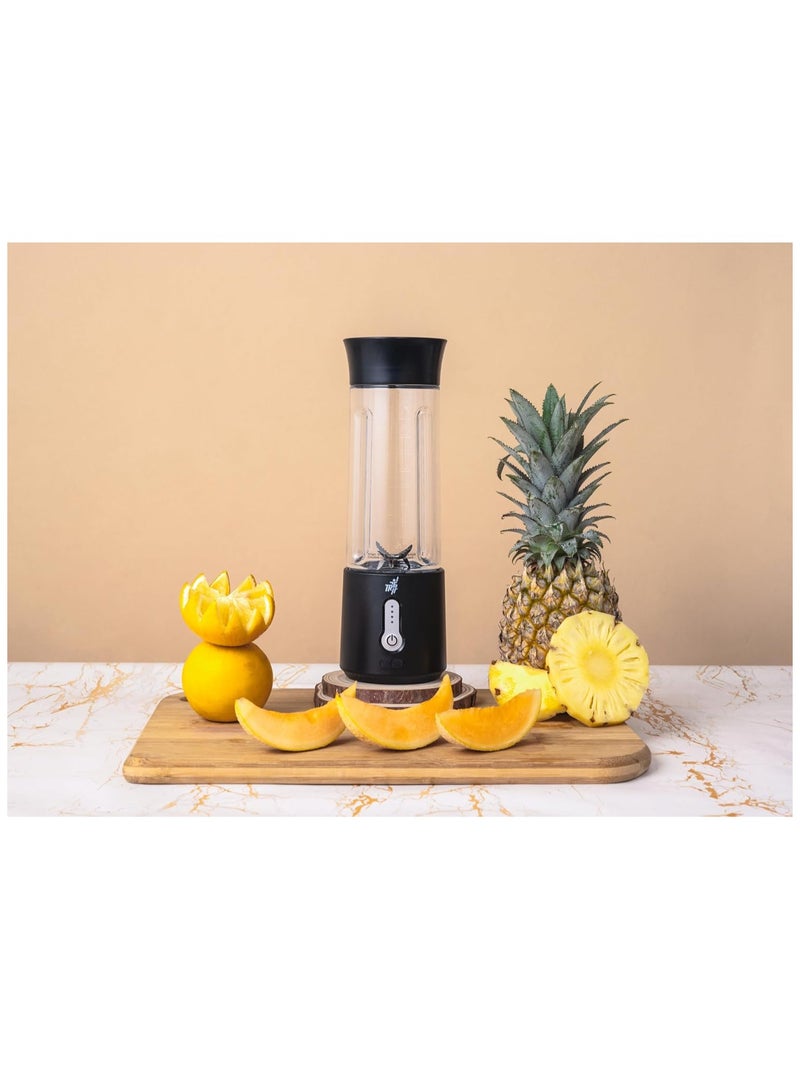 TR6 Blendmate Pro Portable Blender for Smoothies, Protein Shakes & Ice Crushing – 500ML Capacity, Tritan Material, 4000mAh Battery, USB-C Port with Handle Lid (Black) - Image 2