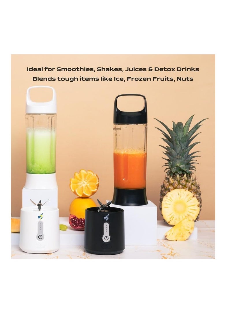 TR6 Blendmate Pro Portable Blender for Smoothies, Protein Shakes & Ice Crushing – 500ML Capacity, Tritan Material, 4000mAh Battery, USB-C Port with Handle Lid (Black) - Image 4