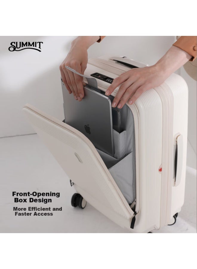 SUMMIT حقيبة سفر جديدة من Summit بفتحة أمامية للأعمال - حقيبة ترويجية Uni Trolley Pc2435 باللون الأزرق الهادئ - 20 بوصة - Image 3