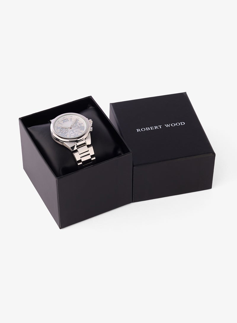 روبرت وود ساعة يد معدنية بعقارب - Image 5