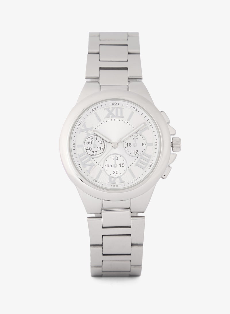 روبرت وود ساعة يد معدنية بعقارب - Image 1