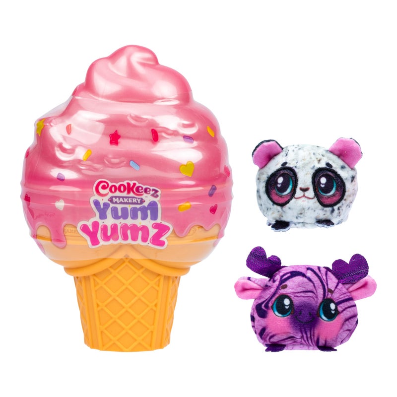 Cookeez Makery Yum Yumz Twin Pack, Full of Fun and Full of Yum! Add Ingredients & Discover 2 Super-Cute Scented Surprise Plush Pets Inside an Ice Cream Cone You Can Customize - Styles May Vary - Image 4