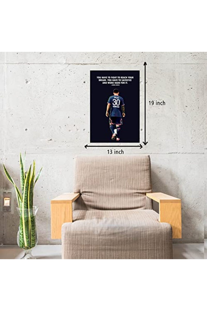 GRAY WALL Lionel Messi Inspirational Quote Poster - Image 2
