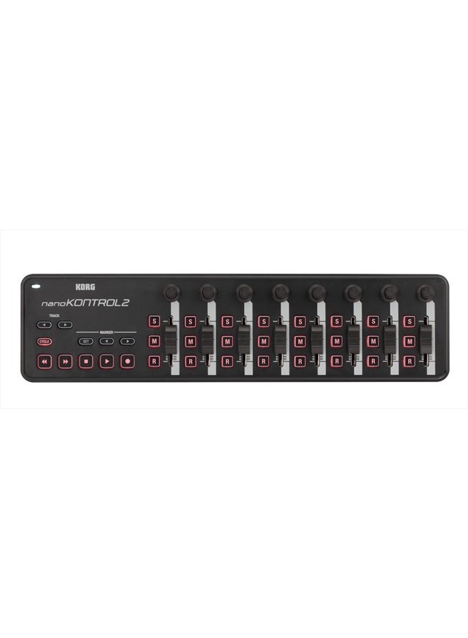 Korg nanoKONTROL2 سطح تحكم USB نحيف، أسود