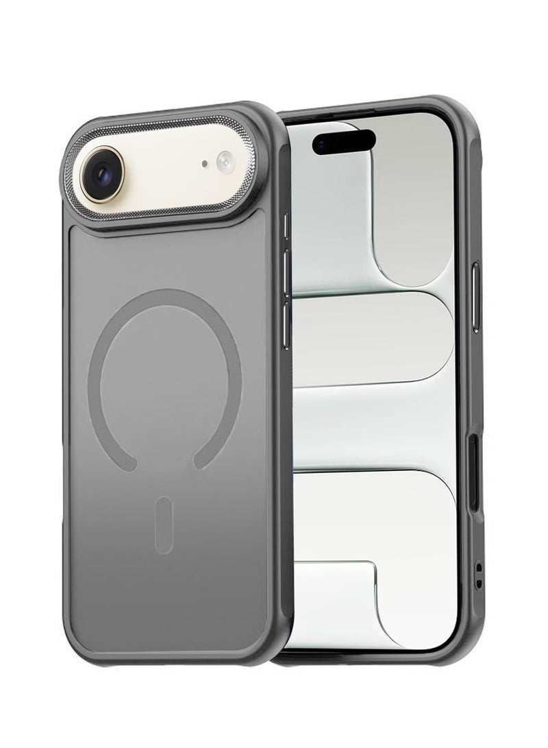 ELTRAZONE iPhone Air 5G 2025 Hard Silicone Hybrid Translucent Case | Slim Stylish Magnetic MagSafe Compatible Shockproof Protective Phone Cover (MCMPMN) – Grey - Image 1