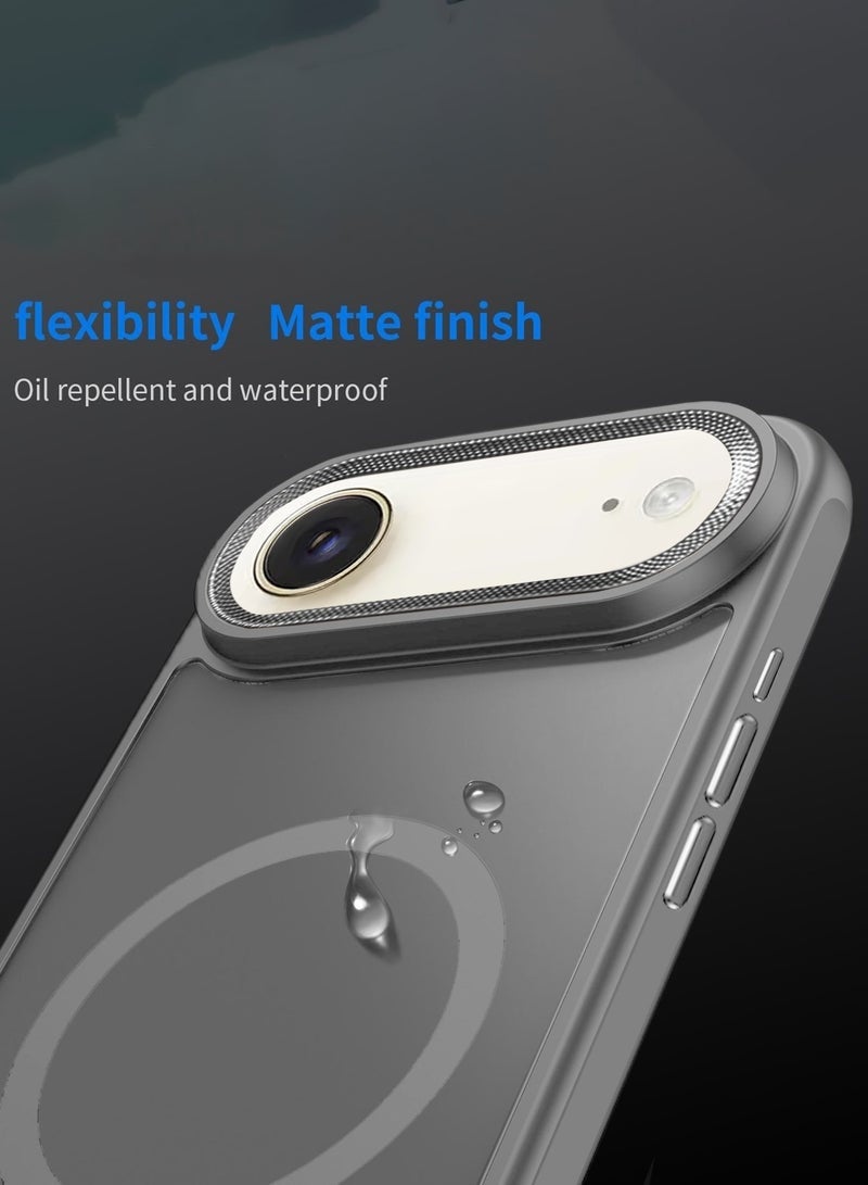ELTRAZONE iPhone Air 5G 2025 Hard Silicone Hybrid Translucent Case | Slim Stylish Magnetic MagSafe Compatible Shockproof Protective Phone Cover (MCMPMN) – Grey - Image 2