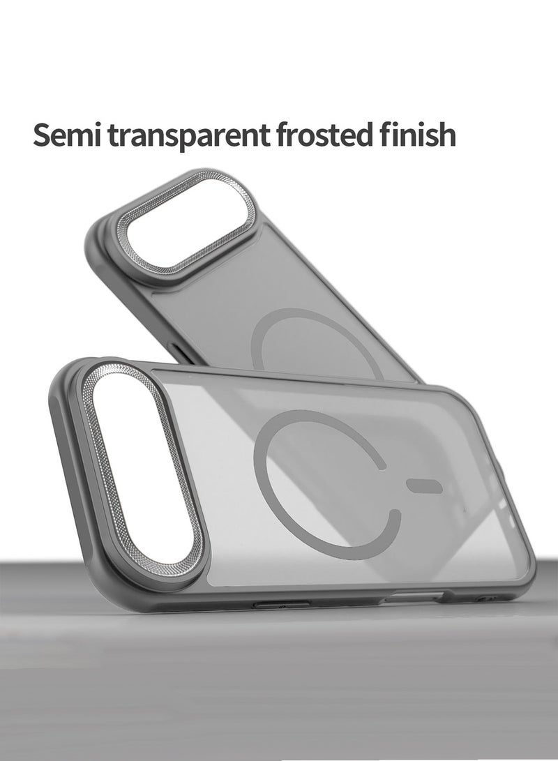 ELTRAZONE iPhone Air 5G 2025 Hard Silicone Hybrid Translucent Case | Slim Stylish Magnetic MagSafe Compatible Shockproof Protective Phone Cover (MCMPMN) – Grey - Image 4