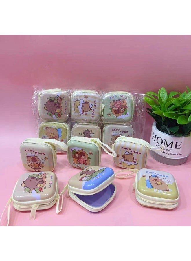 Cartoon square tin box bala coin purse ins girl student version small pouch coin purse small bag with (pattern random one) - Image 2