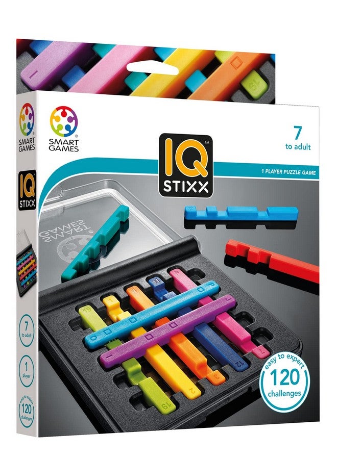 SmartGames Iq Stixx Stacking Travel Game With 120 Challenges For Ages 7 Adult - Image 2
