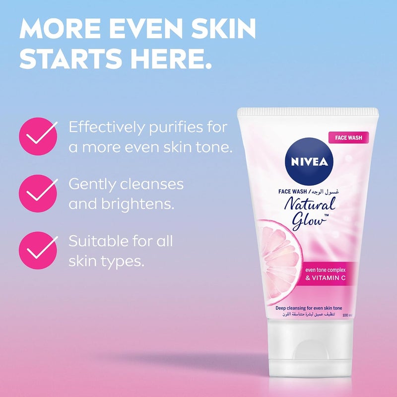NIVEA Natural Glow Face Wash with Vitamin C - Image 2