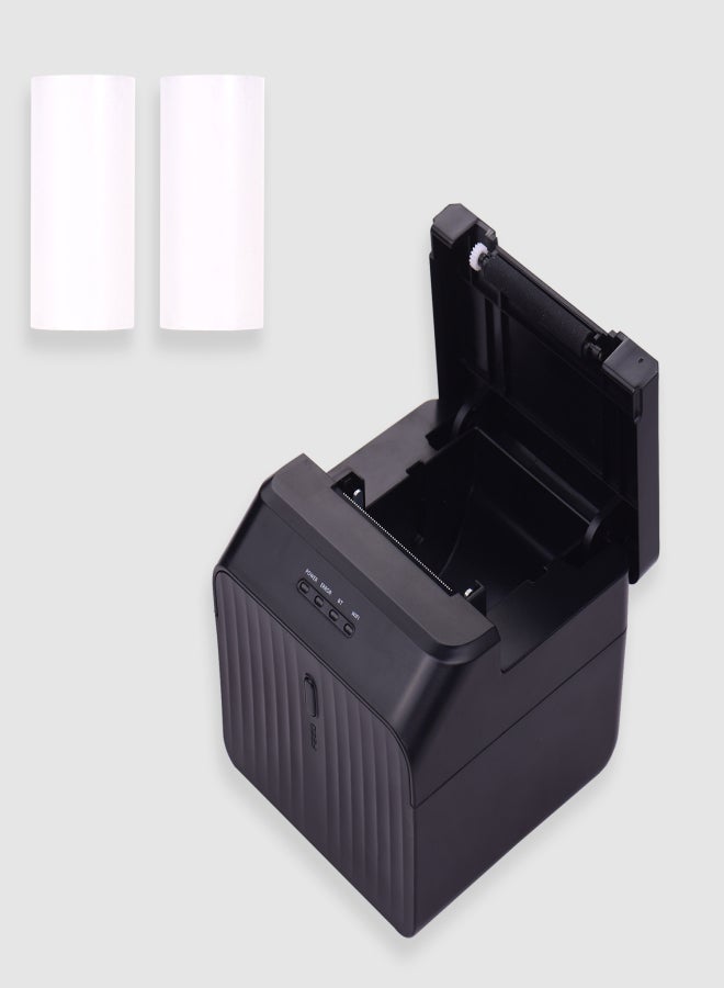 Desktop 58mm Thermal Receipt Printer Wired Barcode Printer USB Connection with 2 Rolls Paper Inside Support ESC/POS Command Compatible with Windows Android IOS for Supermarket Store Restaurant - Image 4